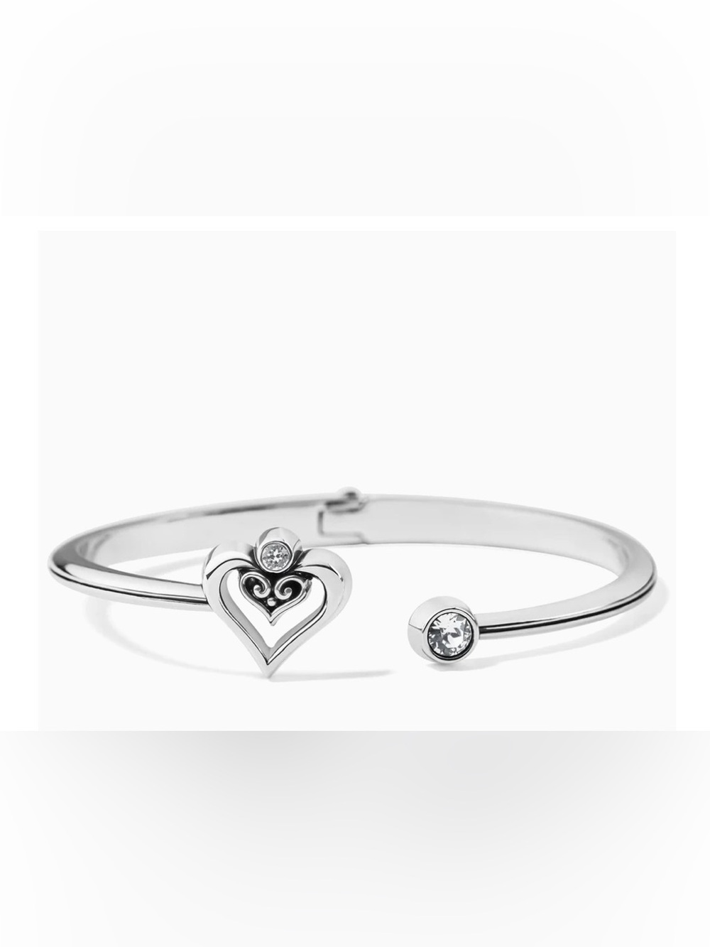 NWT Brighton Alcazar Duet Heart Open
Hinged Bangle Bracelet, with Original Bag
